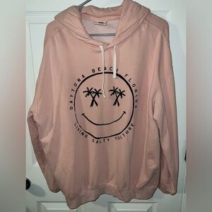 Pink Living Salty Culture Hoodie, Size Large